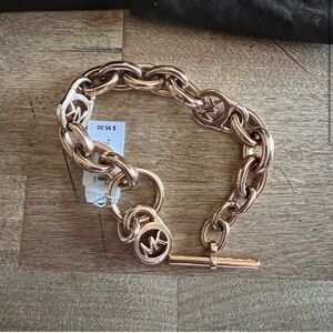 Michael Kors Rose Gold Toggle Chain Bracelet